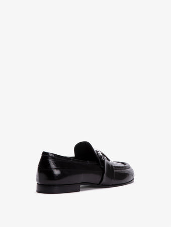 Proenza Schouler 3/4 back image of Monogram Loafers in Eel in BLACK
