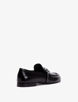 Proenza Schouler 3/4 back image of Monogram Loafers in Eel in BLACK