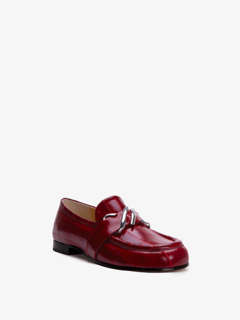 Front 3/4 image of Monogram Loafers in Eel in rosewood