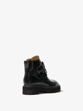Back image of Lug Sole Buckle Boots in BLACK