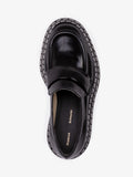 Aerial image of Lug Sole Loafers in BLACK