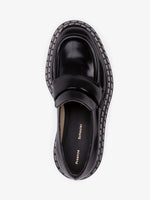 Aerial image of Lug Sole Loafers in BLACK