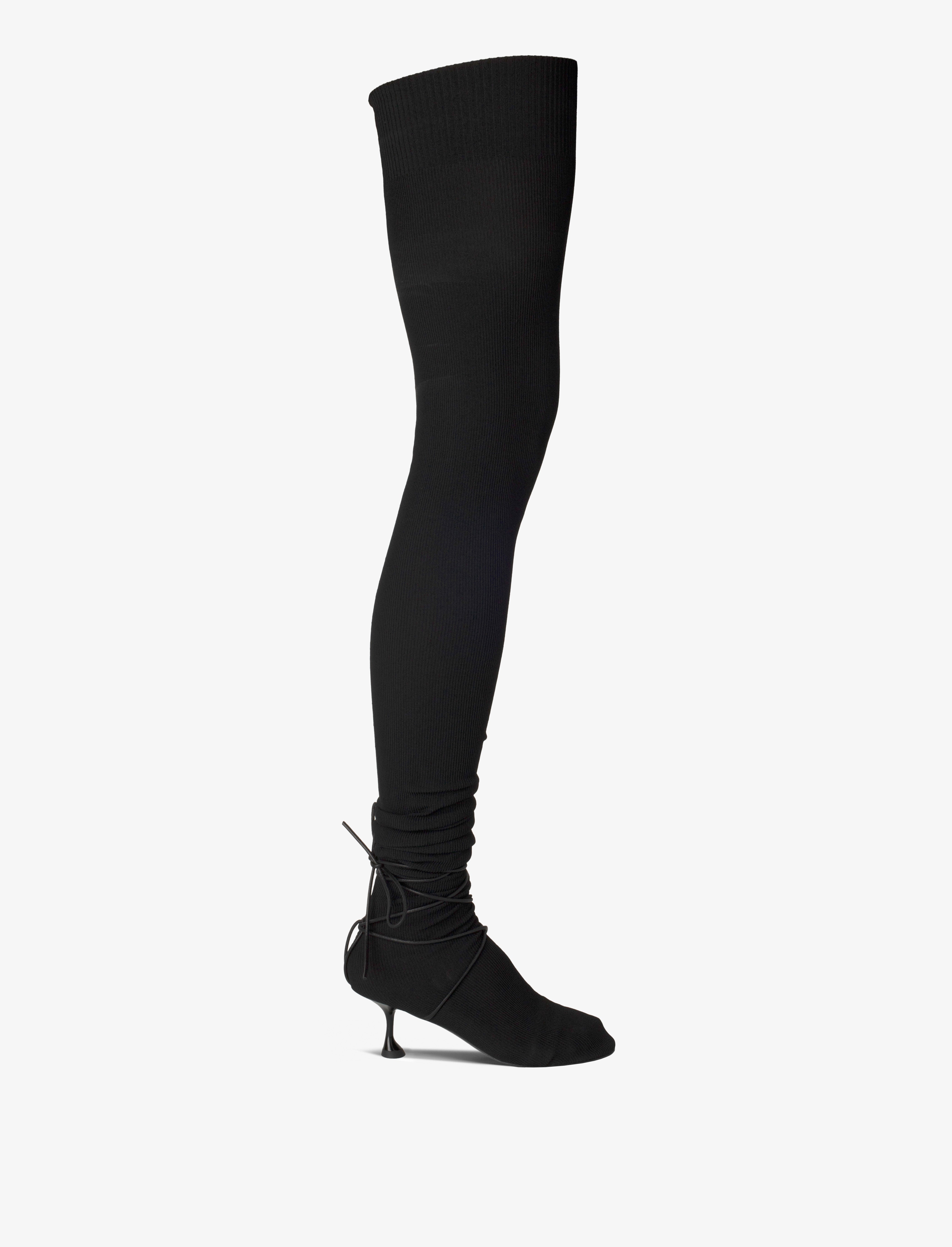 Proenza Schouler Tee Over The Knee Boots in Viscose Knit Black Proenza Schouler Official Site