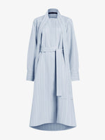 Proenza Schouler Still Life image of Phillipa Dress in Stripe Cotton Silk Cotton in Grey Multi