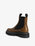 Proenza Schouler Back 3/4 image of Lug Sole Chelsea Boots in khaki