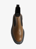 Proenza Schouler Aerial image of Lug Sole Chelsea Boots in khaki
