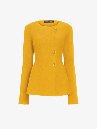 Proenza Schouler Still Life image of Sukki Jacket in Draped Viscose in Marigold
