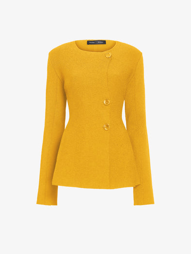 Proenza Schouler Still Life image of Sukki Jacket in Draped Viscose in Marigold