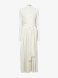 Flat image of Meret Dress In Crepe Jersey in ivory