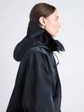 Detail image of model wearing Maxwell Anorak In Nylon Gabardine in black