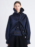 Cropped front image of Maxwell Anorak in Nylon Gabardine in NAVY