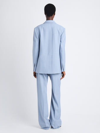 Back image of Devon Jacket In Viscose Wool in steel