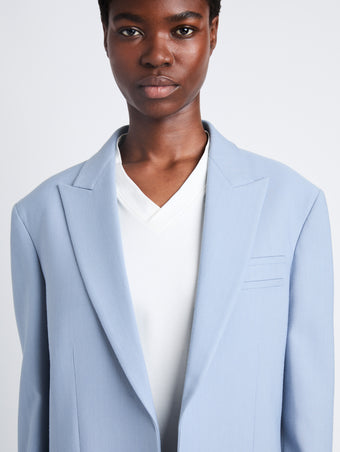 Detail image of Devon Jacket In Viscose Wool in steel