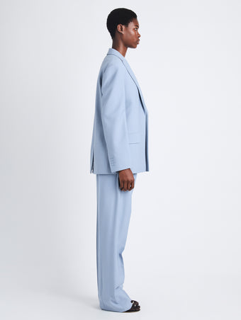 Side image of Devon Jacket In Viscose Wool in steel