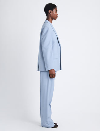 Side image of Devon Jacket In Viscose Wool in steel