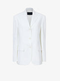 Flat image of Sandis Jacket In Cotton Viscose in white