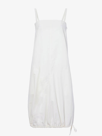 Still Life image of Emilia Dress In Lightweight Crinkle Poplin in OFF WHITE