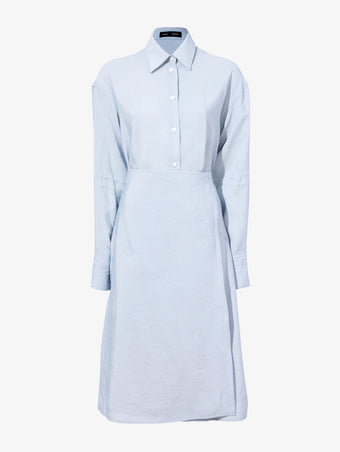 Still Life image of Olympia Dress In Washed Habotai in STEEL