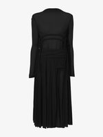 Flat image of Riley Dress In Pleated Jersey in black