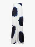 Flat image of Margot Dress In Printed Viscose Crepe in white multi