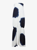 Flat image of Margot Dress In Printed Viscose Crepe in white multi
