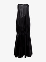 Flat image of Margot Dress In Glossy Leather in black