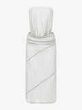 Flat image of Gwen Strapless Dress In Silk Nylon in smoke