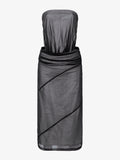 Flat image of Gwen Strapless Dress In Silk Nylon in black