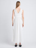 Back image of Lorna Dress In Viscose Mesh in OFF WHITE