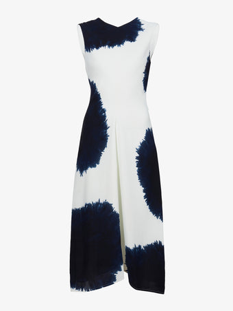 Still Life image of Ella Dress In Printed Viscose Crepe in WHITE MULTI