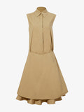 Still Life image of Cindy Dress In Washed Cotton Poplin in DRAB