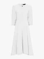 Flat image of Matte Viscose Crepe Dress in WHITE