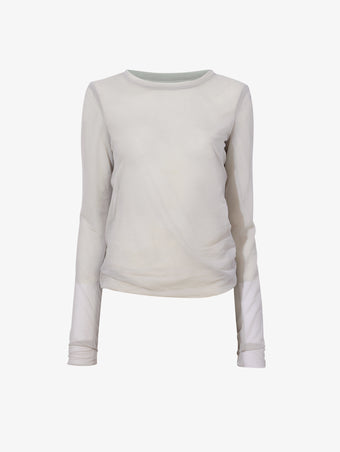 Flat image of Dara Top In Technical Nylon Jersey in smoke