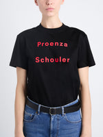 Detail image of Lunar New Year Logo T-Shirt In Eco Cotton Jersey in BLACK/RED