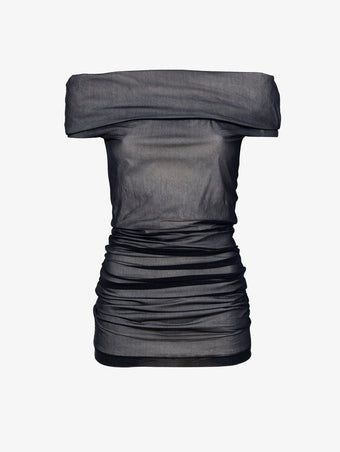 Still Life image of Allegra Top In Silk Nylon in BLACK