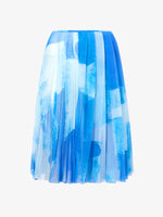 Flat image of Judy Skirt In Printed Nylon Jersey in cerulean