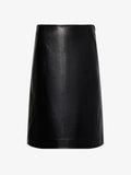 Flat image of Adele Skirt In Leather in black