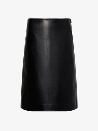 Flat image of Adele Skirt In Leather in black