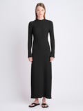 Front image of Lara Knit Dress In Viscose Boucle in BLACK