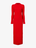 Flat image of Lara Knit Dress In Viscose Boucle in red