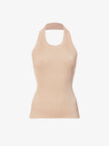 Still Life image of Gloria Top In Viscose Rib in CAMEL