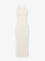 Flat image of Vida Dress In Viscose Rib in eggshell