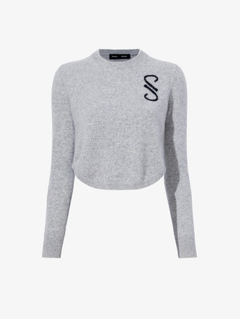 Still Life image of Stella Sweater In Cashmere Jacquard in GREY MELANGE