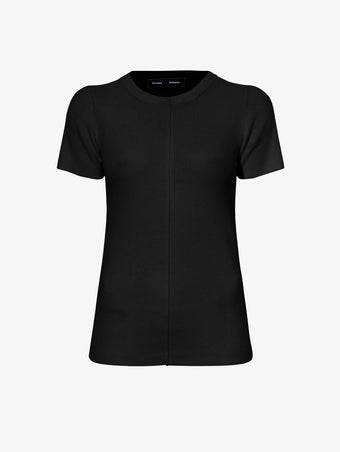 Still Life image of Sky Top In Matte Viscose Rib in BLACK
