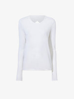 Flat image of Tina Sweater In Cotton Silk in white