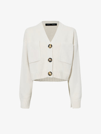 Still Life image of Sofia Cardigan In Eco Cashmere in IVORY