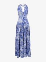 Still Life image of Simone Dress In Printed Viscose Crepe in COBALT MULTI