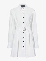 Still Life image of Viola Dress In Compact Poplin in WHITE