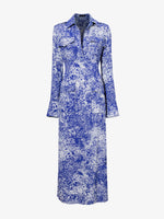 Still Life image of Vanessa Dress In Printed Viscose Crepe in COBALT MULTI