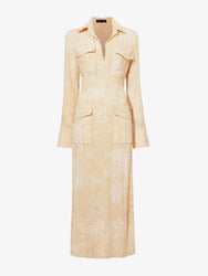 Still Life image of Vanessa Dress In Printed Viscose Crepe in YELLOW MULTI